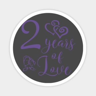 2 Years Of Love Cute 2nd Anniversary Gift product Magnet